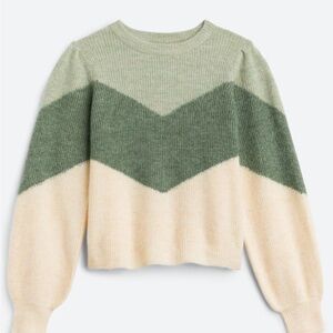 Vero Moda Ziggy Ribbed Balloon Sleeve Pullover EUC